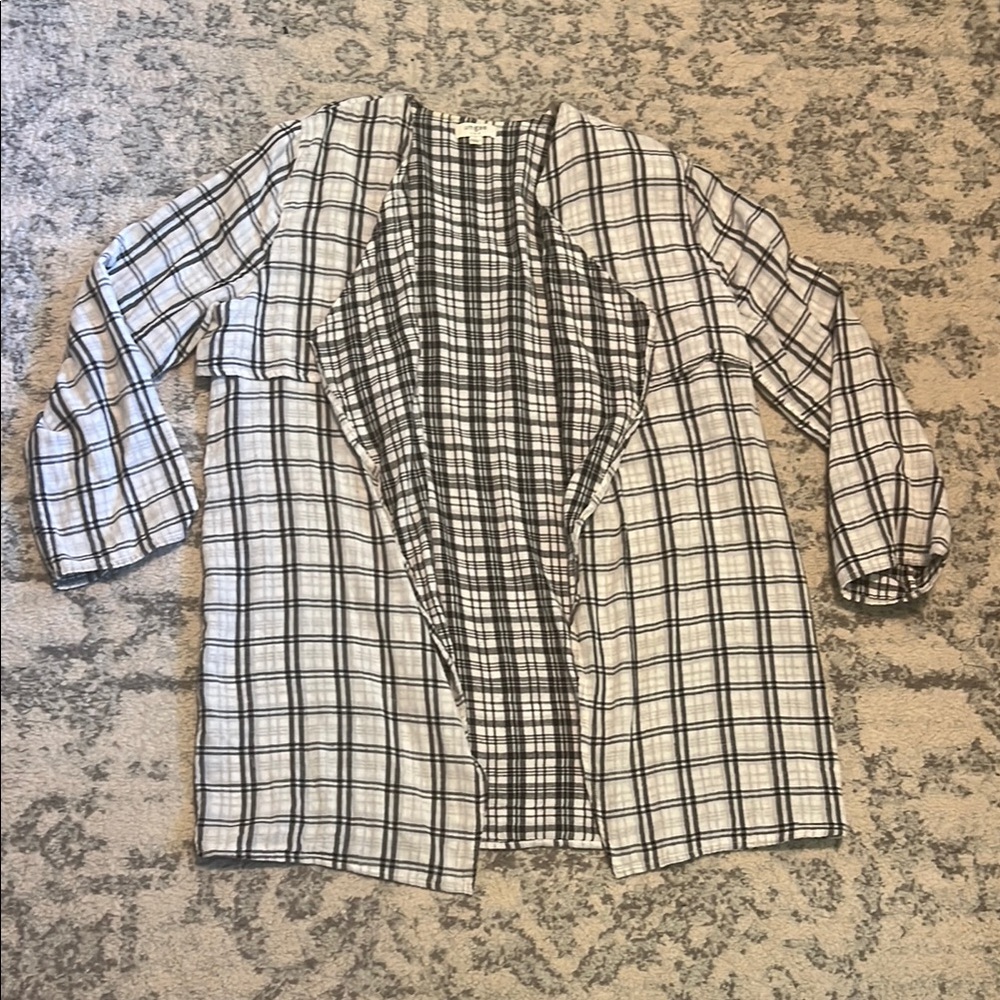 Umgee Plaid Duster Cardigan
